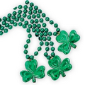 7 mm Bead Necklaces w/ Shamrock Medallions